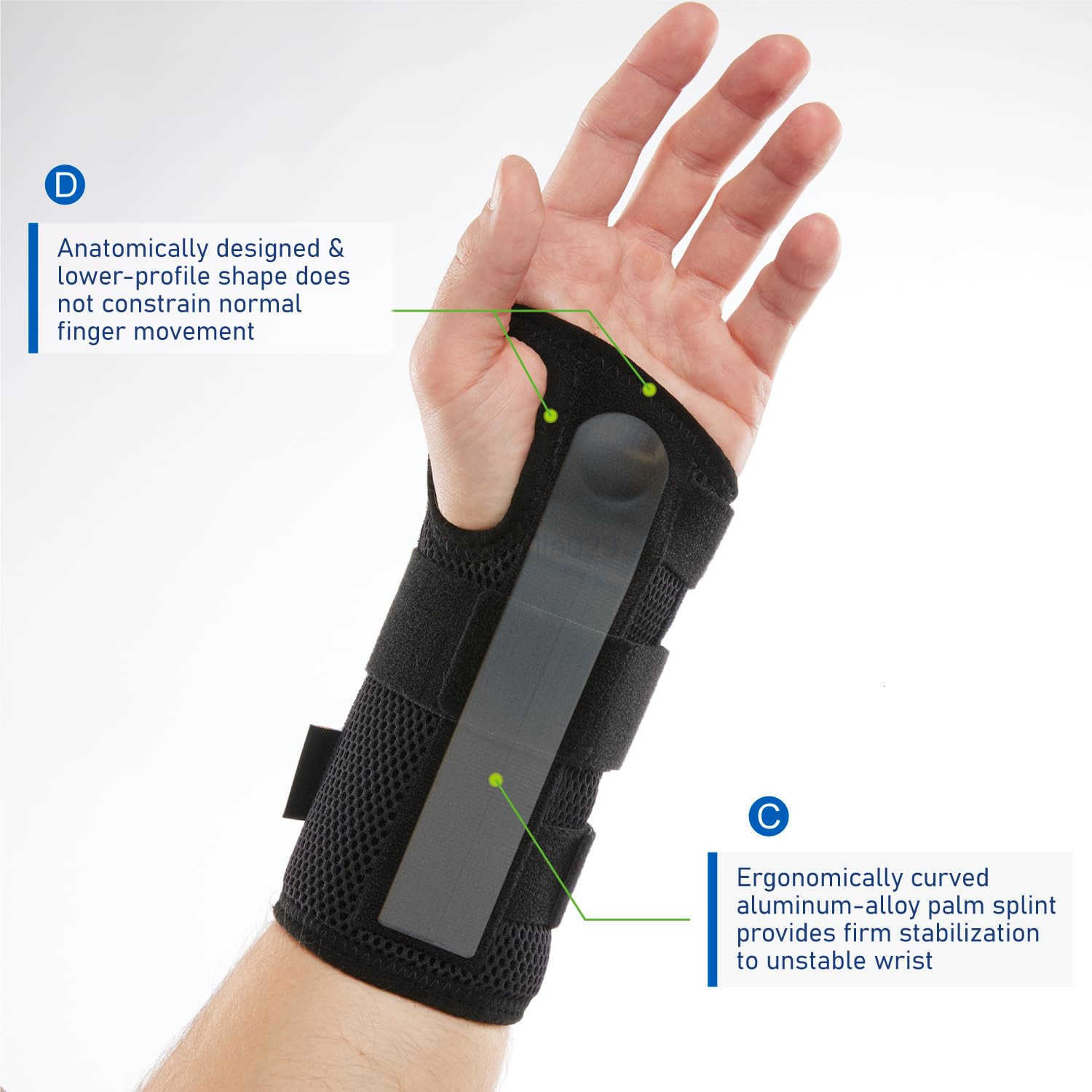 3Strap Wrist Brace Adjustable Support for Carpal Tunnel Fractures Tendonitis and PostOp Recovery Lightweight Breathable Design for Day and Night Use S