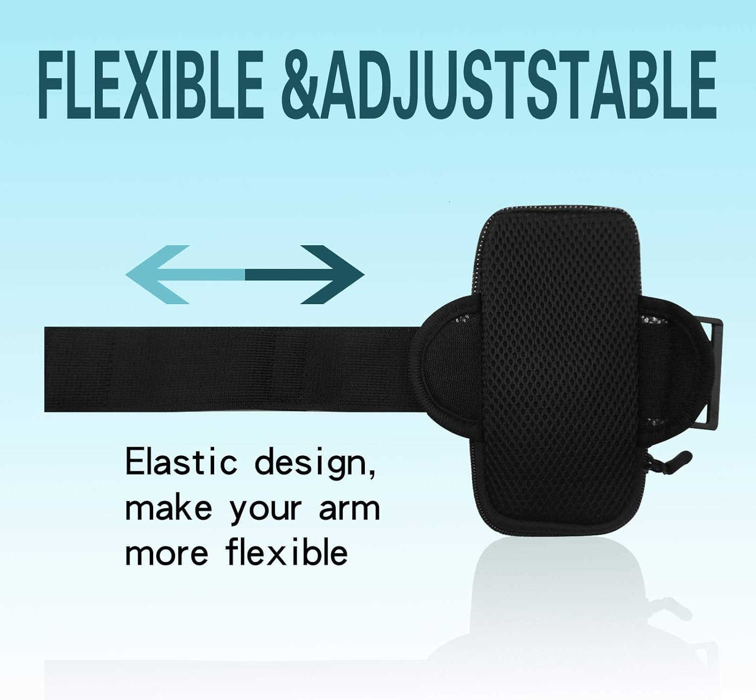 Sports Running Armband Adjustable Arm Bag Suitable for Outdoor Exercise Phone Case Holder Compatible with Phones Under 65 inches Regular Z250910