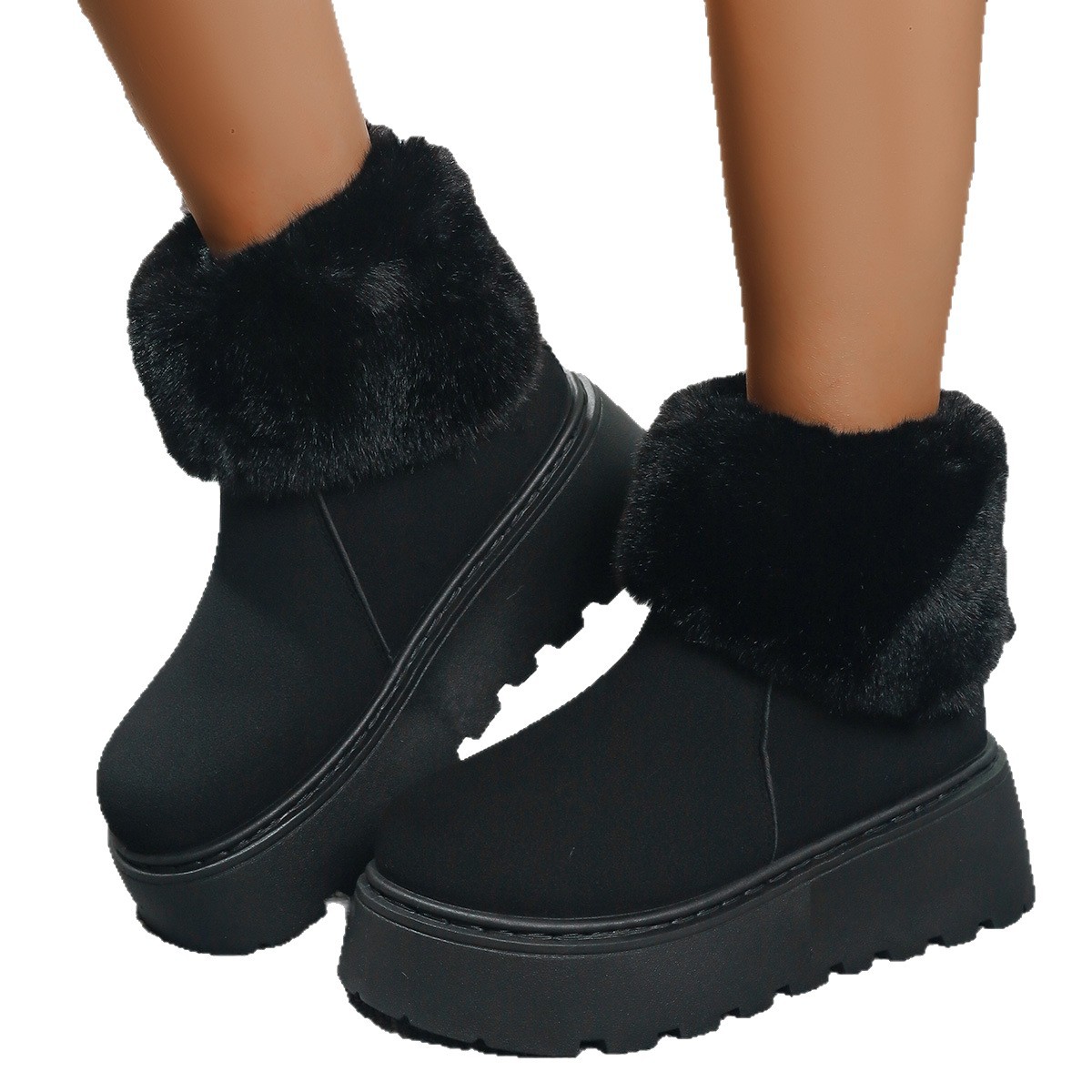 Free shipping Designer Boots Womens winter thick soled low cut short sleeved cotton shoes with added velvet thick insulation for snow boots