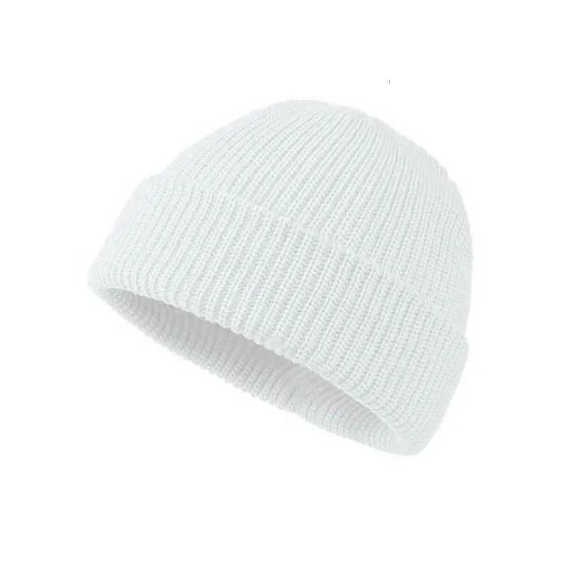Solid color knitted woon hat for men and wen hiphop melon skin hat suitab for kee warm and cold in autumn and winter G250910