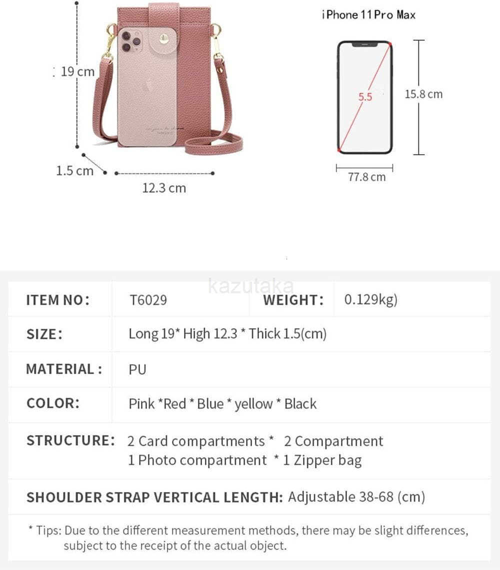 Womens Crossbody Cellphone Bag Small Shoulder Purse Card Wallet Satchel Pouch Z250910