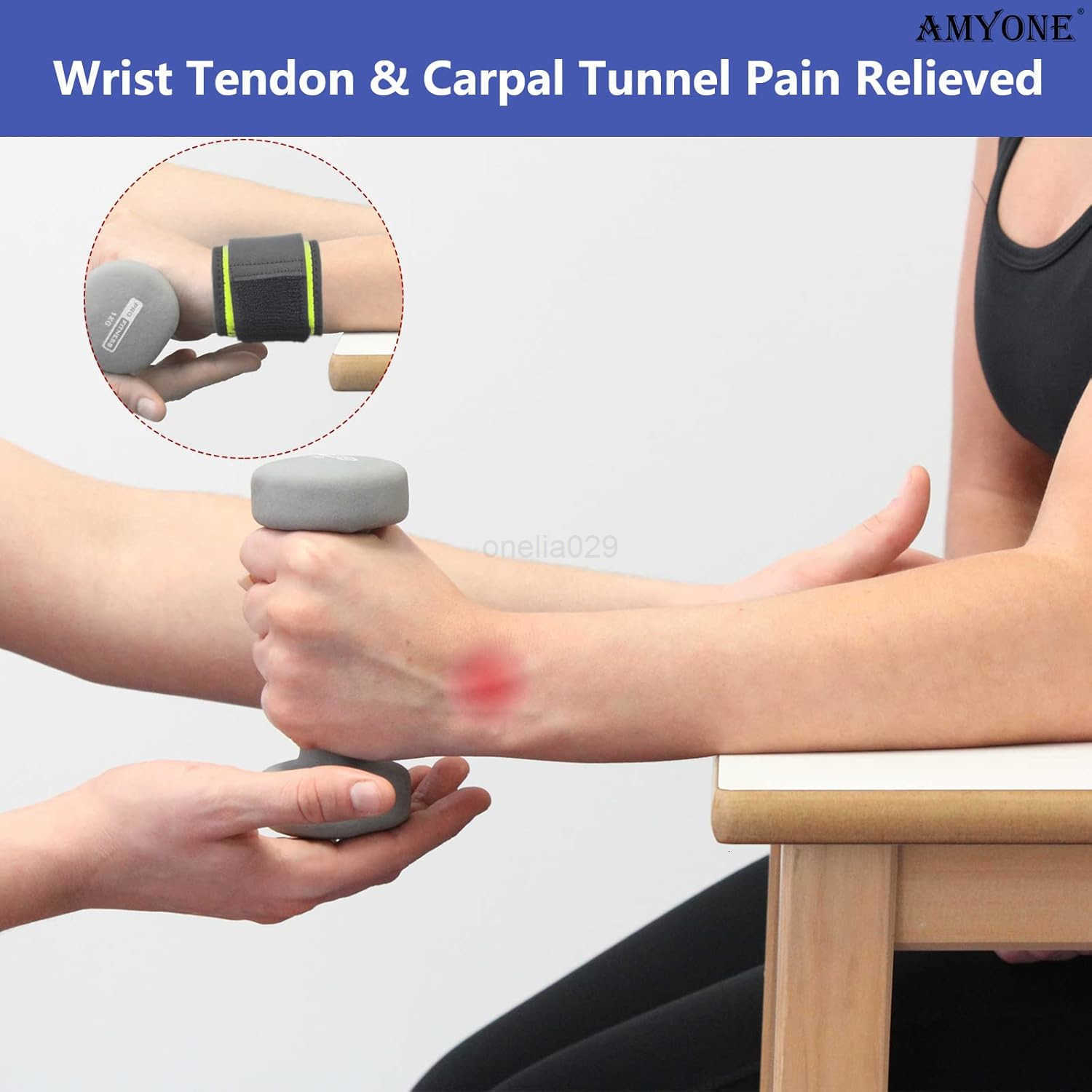 Wrist Brace 2 PACK Wrist Wraps for Carpal Tunnel for Women Wrist Support for WeightliftingFitnessSportsPain Relief Highly Elastic Adjustable Flexible 