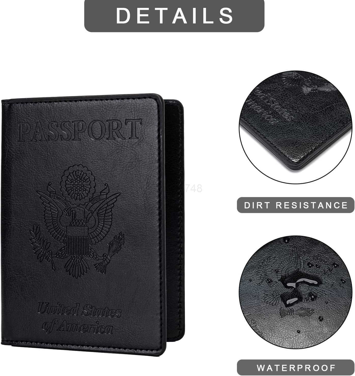 2 Pcs Passport holdersUltra Slim passport walletPU Leather Passport Cover for Women and MenZ250910