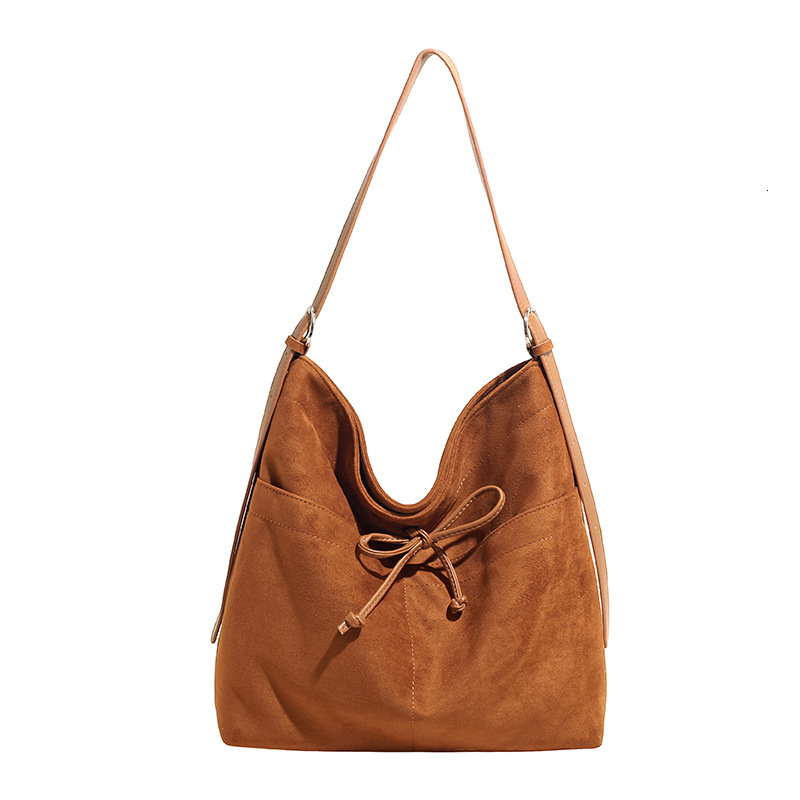 Free shipping designer Vintage Suede Versatile Tote Bag for Women New Trendy Commuter Bag Underarm Bag Large Capacity Fashion Crossbody Bag Shoulder B