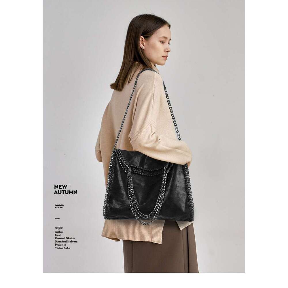2025 Vintage Bags New Large Stella Stack Chain Portable Shoulder Women's Bag European And American Fashion M Same Style