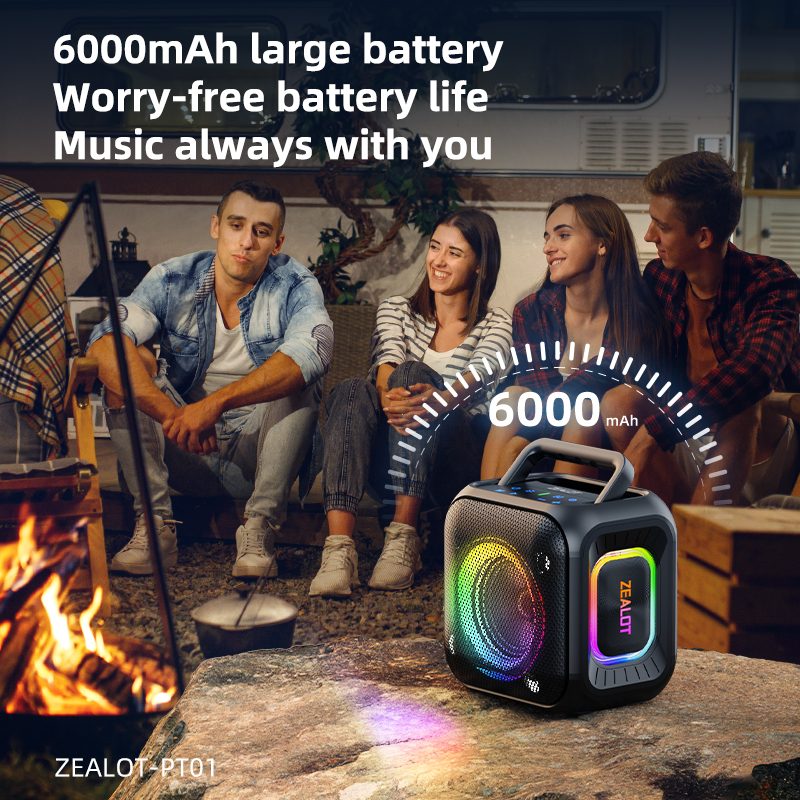PT01 Home-Friendly Portable Bluetooth Speaker Crystal-Clear Vocals Easy Pairing USB Charging Ideal for Movie Nights Cooking Relaxing at Home.