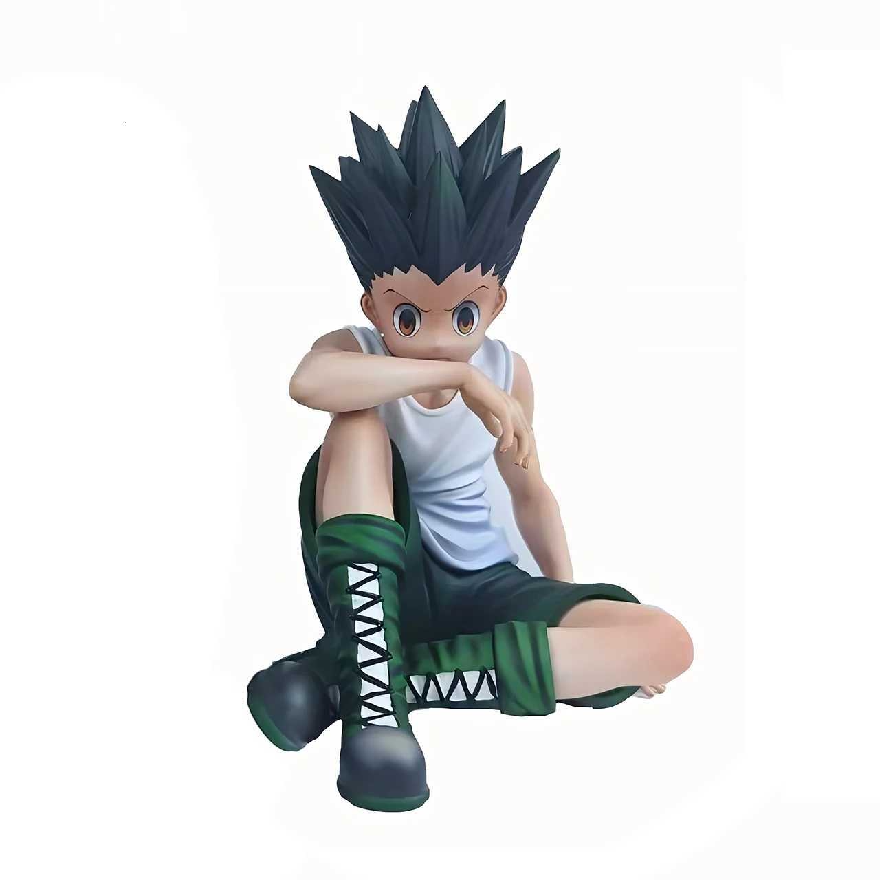12cm HXH anime figures Killua Zoldyck GON FREECSS Sitting action figures PVC model toy Adult collection statues children GiftsXJ250910