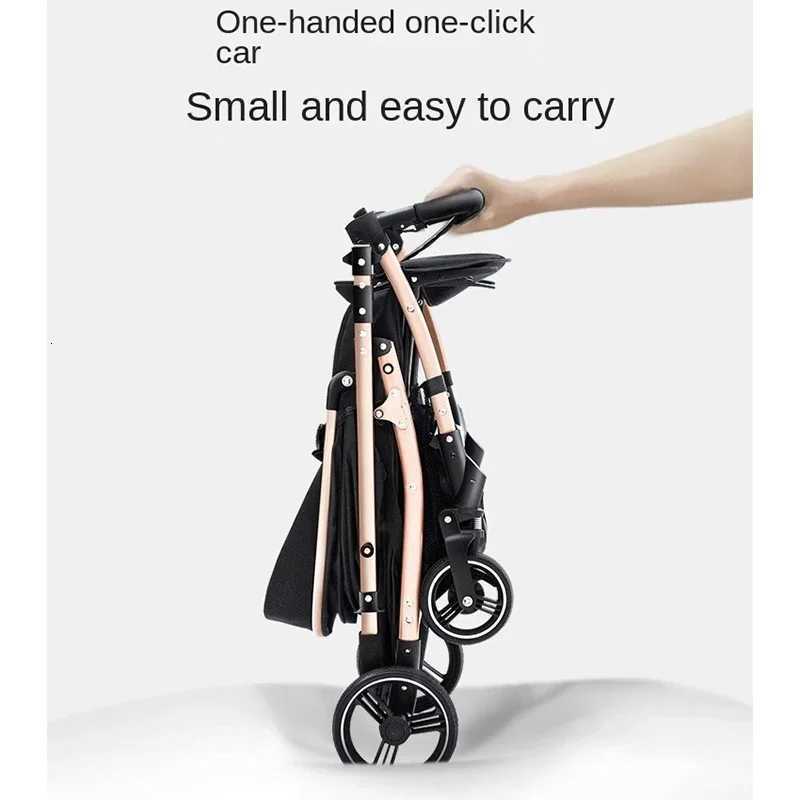 Baby TwoWay UltraLight Stroller Can Sit and Lie Down OneButton Folding High Landscape Umbrella Car Childrens Dining Chair W250910