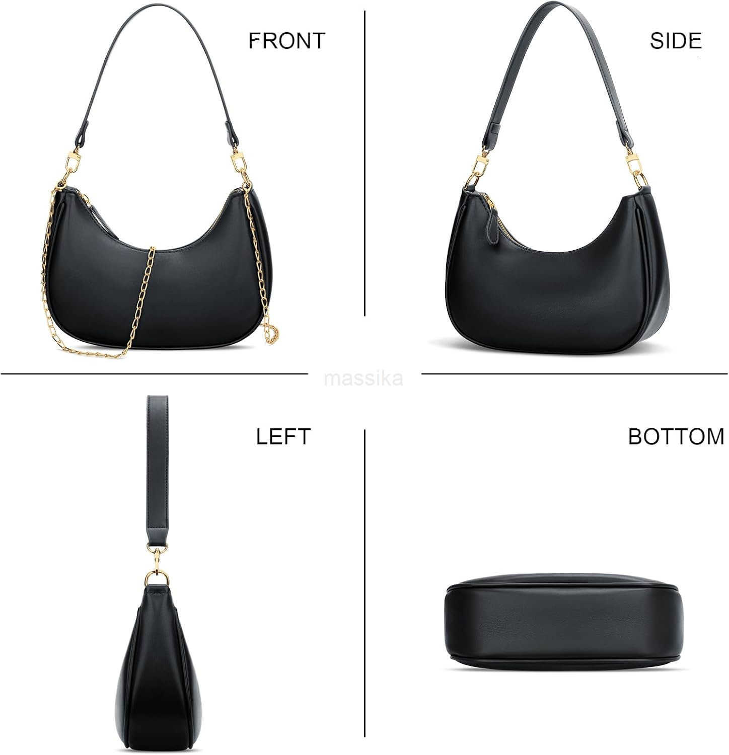 Shoulder Bag for Women Small Purse Cute Clutch Hobo Handbag Trendy Crescent Bag M250910