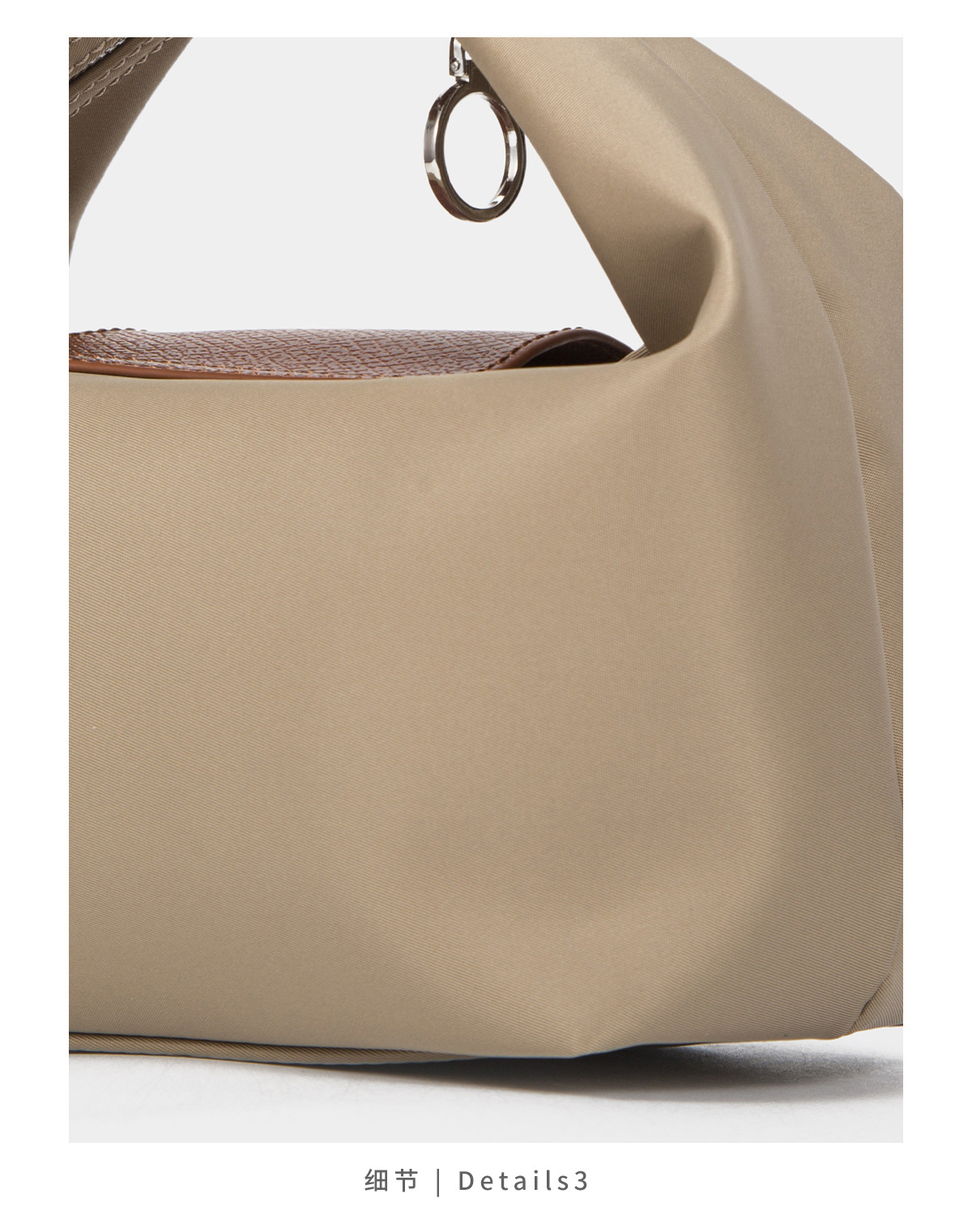 2025 New niche commuter PU shoulder bag women's fashion versatile crossbody bag dumpling handbag women's small bag contrast color