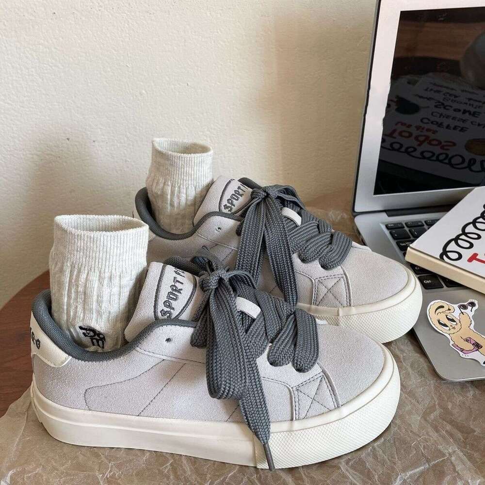 Canvas for Women 2025 Spring and Autumn New Style Shoes Ins Trend Versatile Niche Student Thick-Soled Casual Sneakers