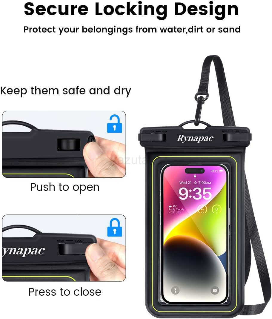 IP68 Waterproof Phone Pouch Floating Waterproof Phone Case for iPhone 16 15 Pro Max S24 S23 Pixel 8 Pro with Detachable Lanyard Cellphone Dry Bags Bea