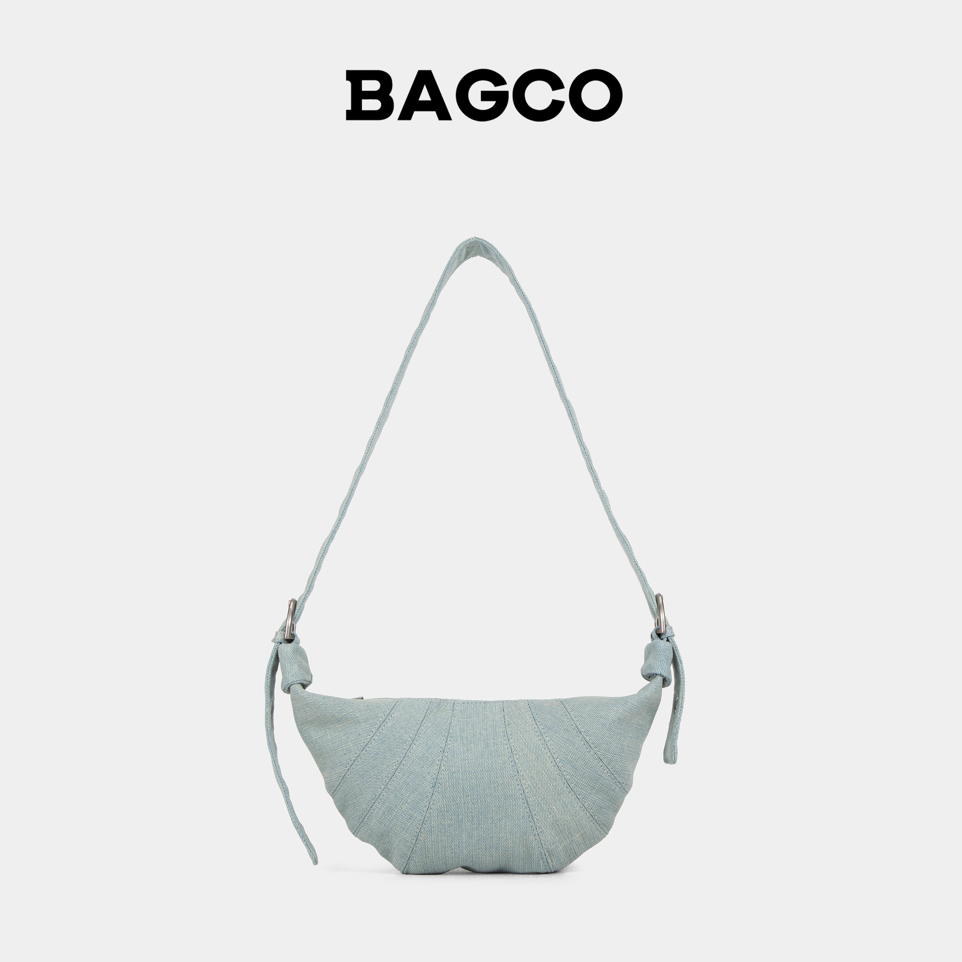 Niche design denim bag bag women's new casual versatile crossbody bag fashion shoulder croissant2025