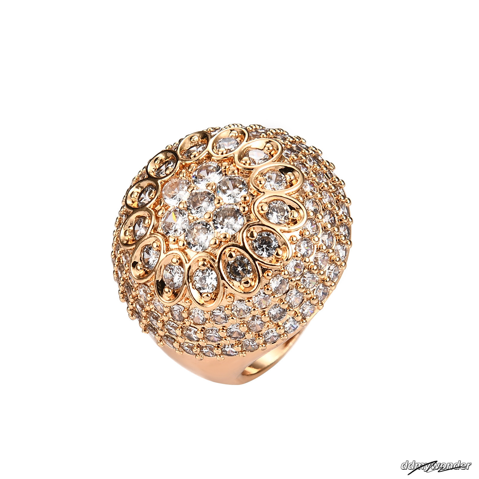 The 2025 New Women's Jewelry Designer's Wedding Ring Features Retro Light Style With Zircon Inlaid, Exuding A Unique Exaggerated And High-En