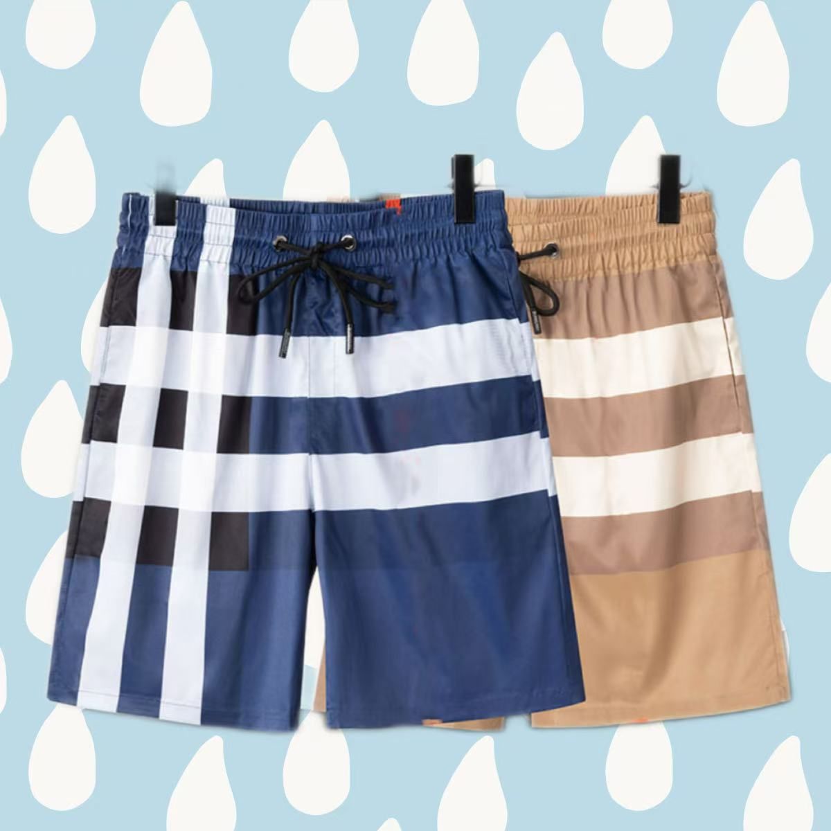 Designer mens fashion shorts plaid stripes European and American brand multiple styles luxury fashion casual swimming quick-drying swimsuit board beach shorts eu9