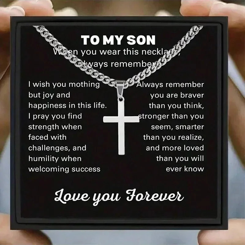925 Sterling Silver Cross Necklace for Men Women 5mm Stainless Steel Durable Cuban Crucifix Pendant Necklace Jewelry250910