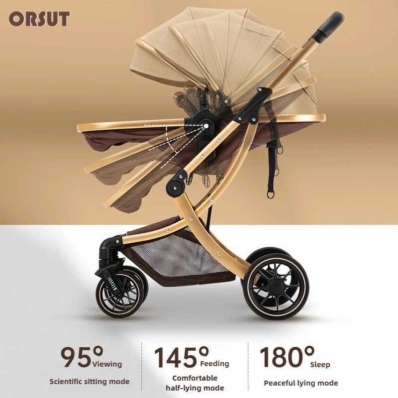 Lightweight Highview Baby Stroller Can Sit or Lie Down Lightweight and Foldable Twoway Shockabsorbing Newborn Stroller W250910