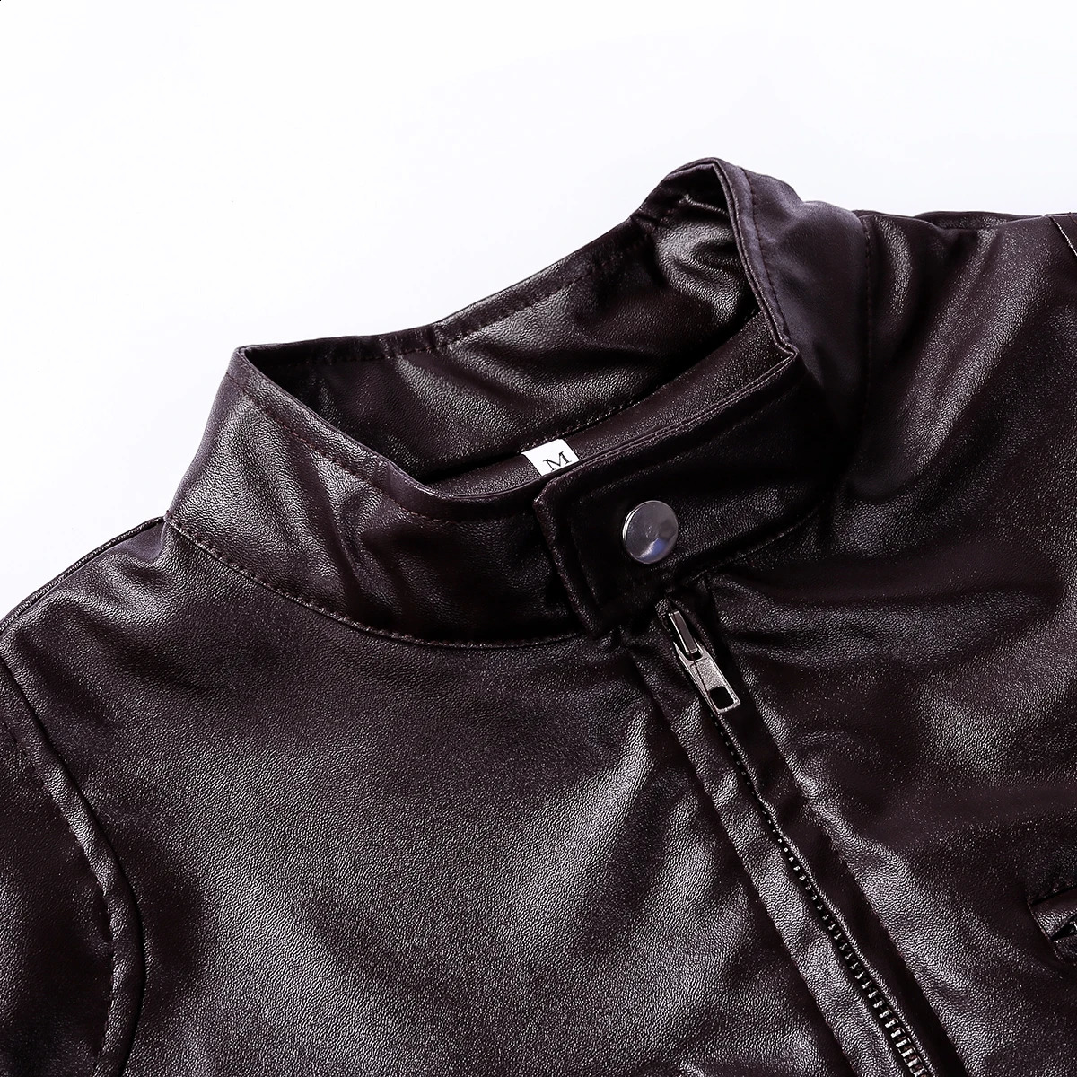 Men s Retro Leather Jacket Stand Collar Biker Slim fit MultiPocket Coat Autumn Winter Outwear 250910