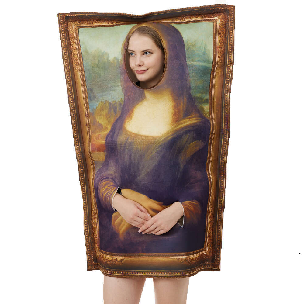 In Stock New Halloween Party Fun Spoof Mural Costume Campus Activity Performance Jumpsuit