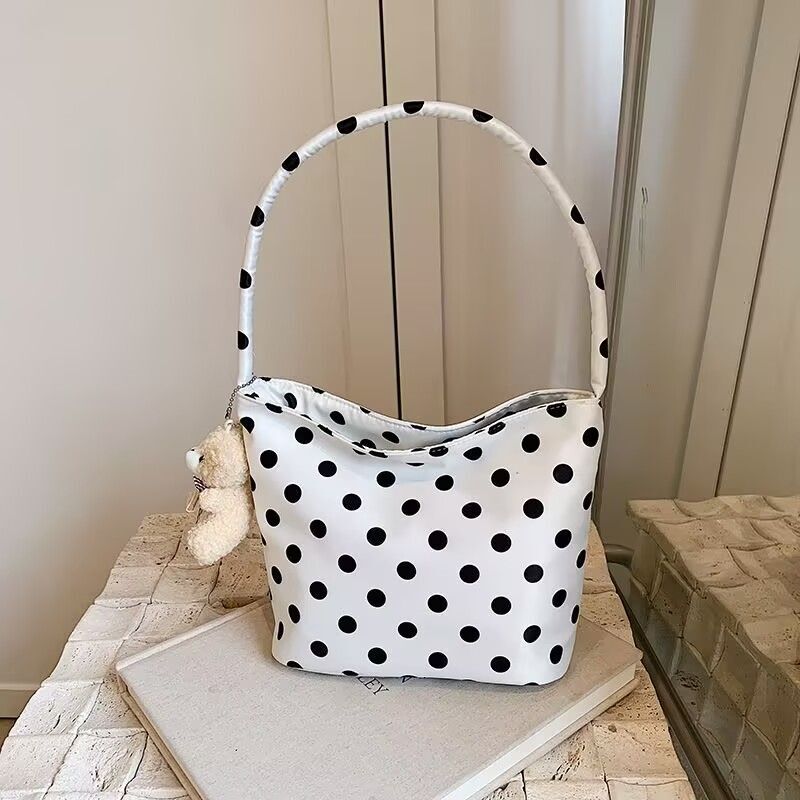 Super Popular Niche Polka Dot Nylon Bag Luxury Bag For Women Designer Bag Free Shipping New Versatile Shoulder Underarm Bag For Going Out And Work Sma