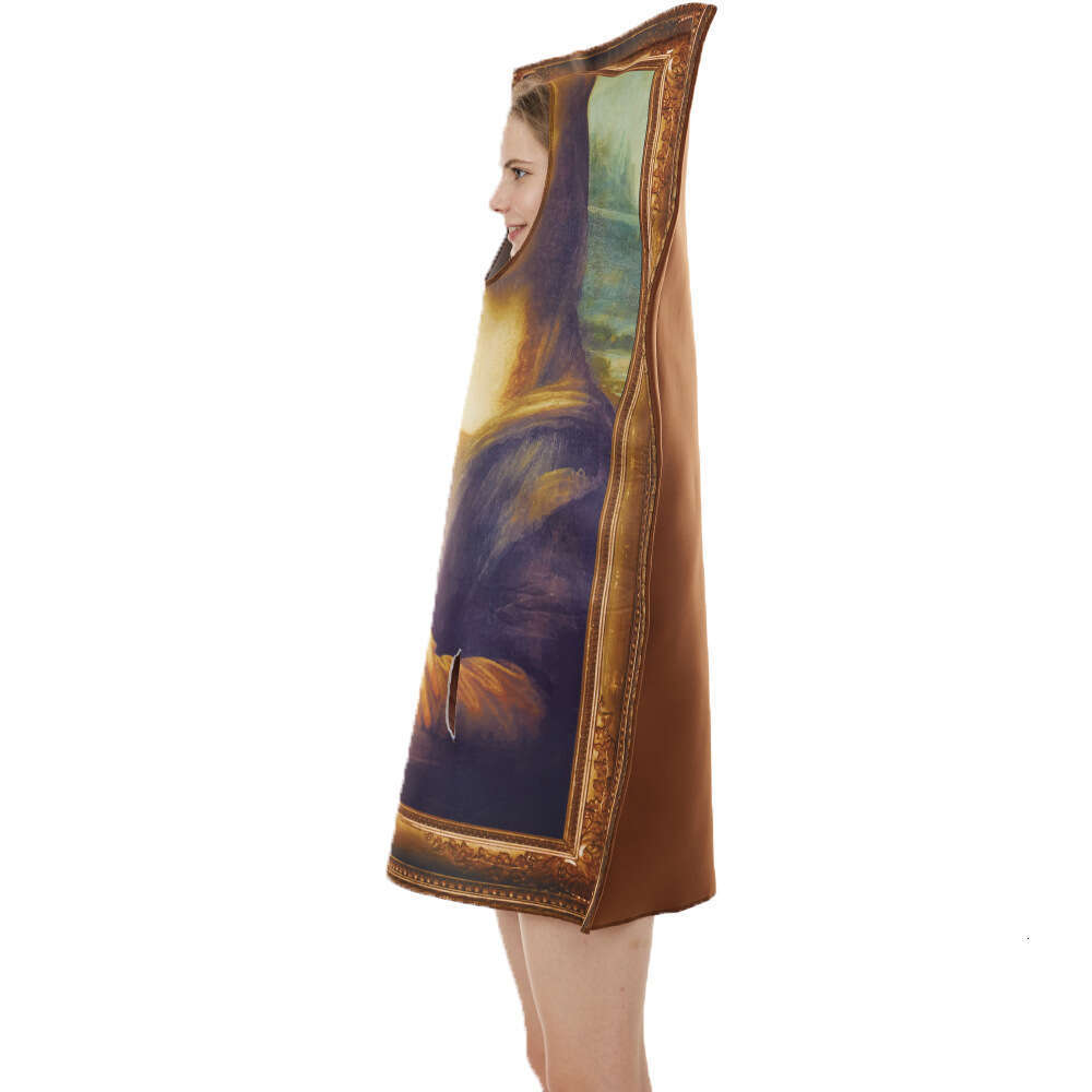 In Stock New Halloween Party Fun Spoof Mural Costume Campus Activity Performance Jumpsuit
