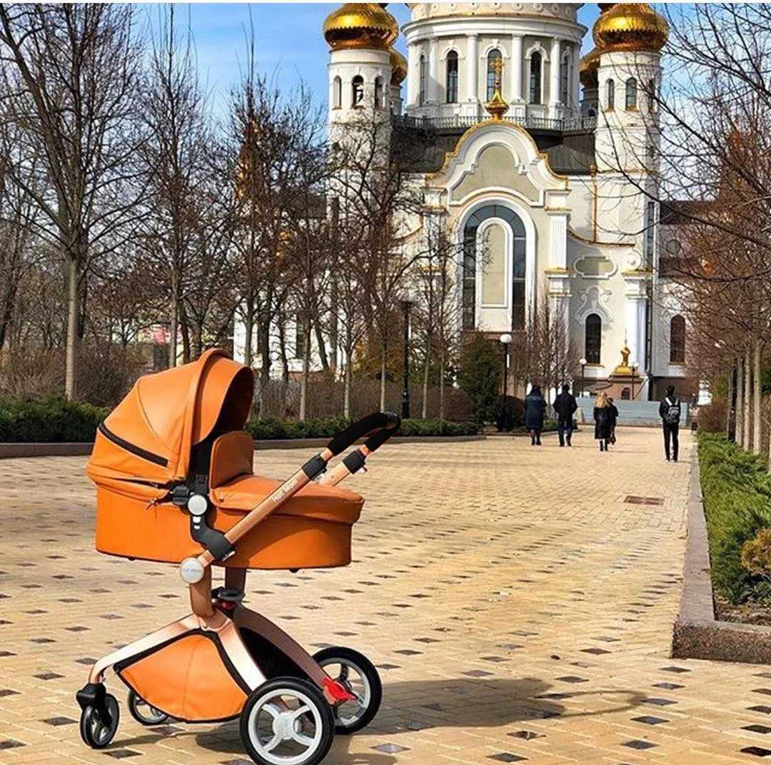 Hot Mom 2 in 1 Baby Pushchair Baby StrollerHigh Landscape Brown Stroller For Newborn BabyMultiple AccessoriesModel F22 W250910