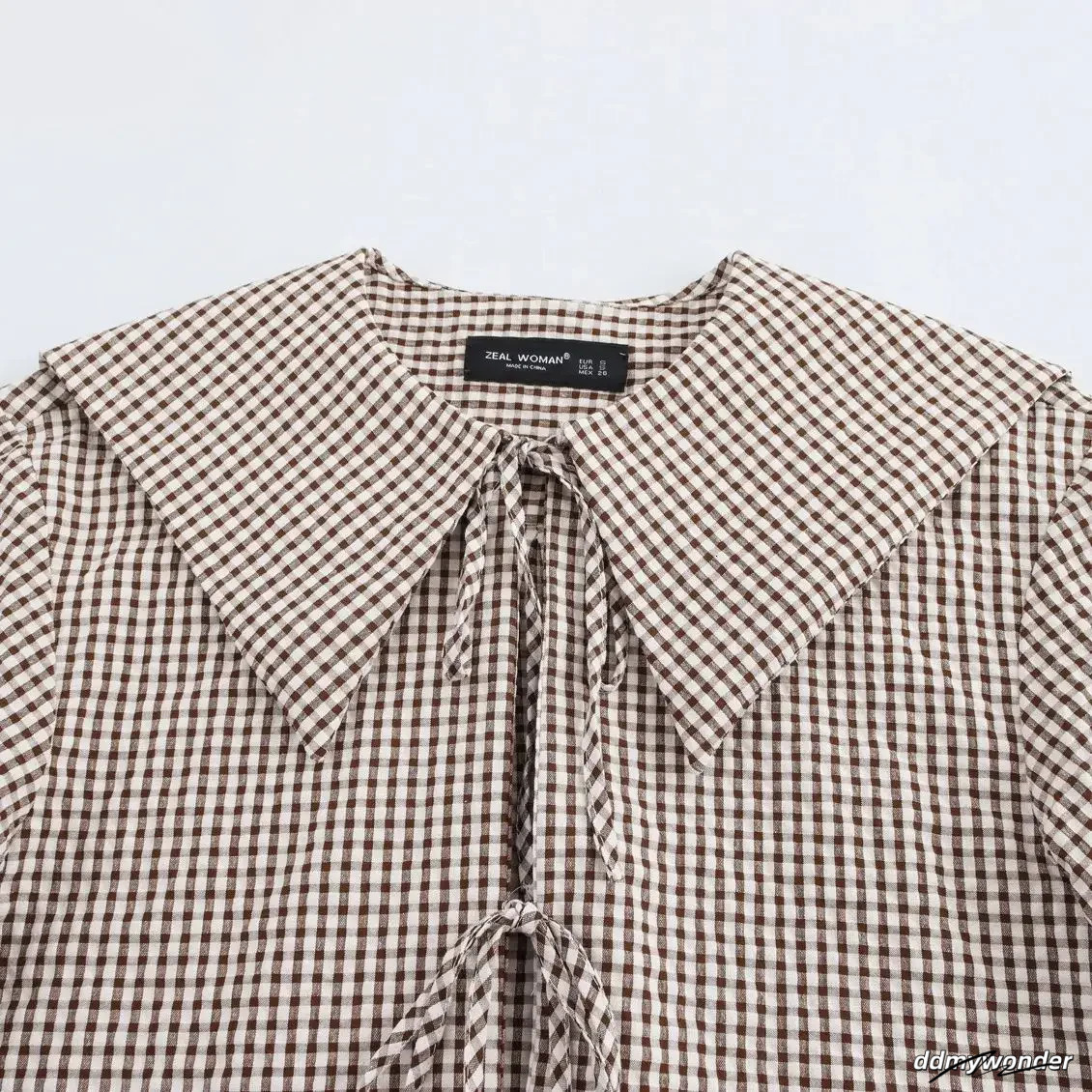 Womens Red Plaid Blouse - Fashionable Turn Down Neck Top For Ladies, Comfortable And Stylish ddmywonder ddmywonder ddmywonder