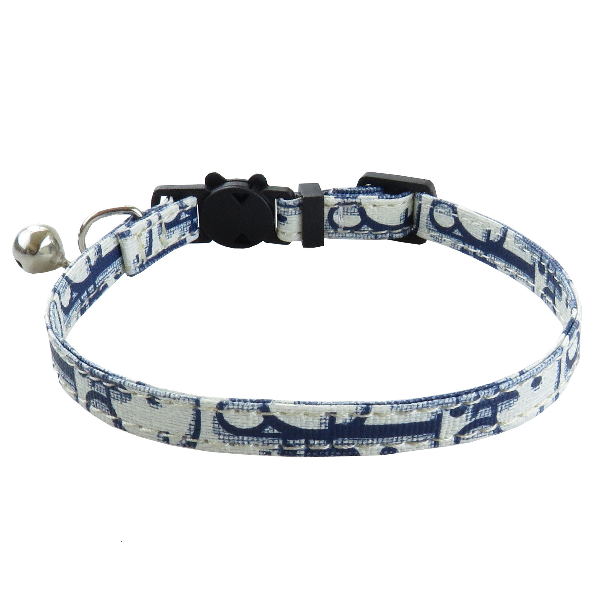 Cute Companion New Pet Old Bowknot Cat Collar PU Material with Bell