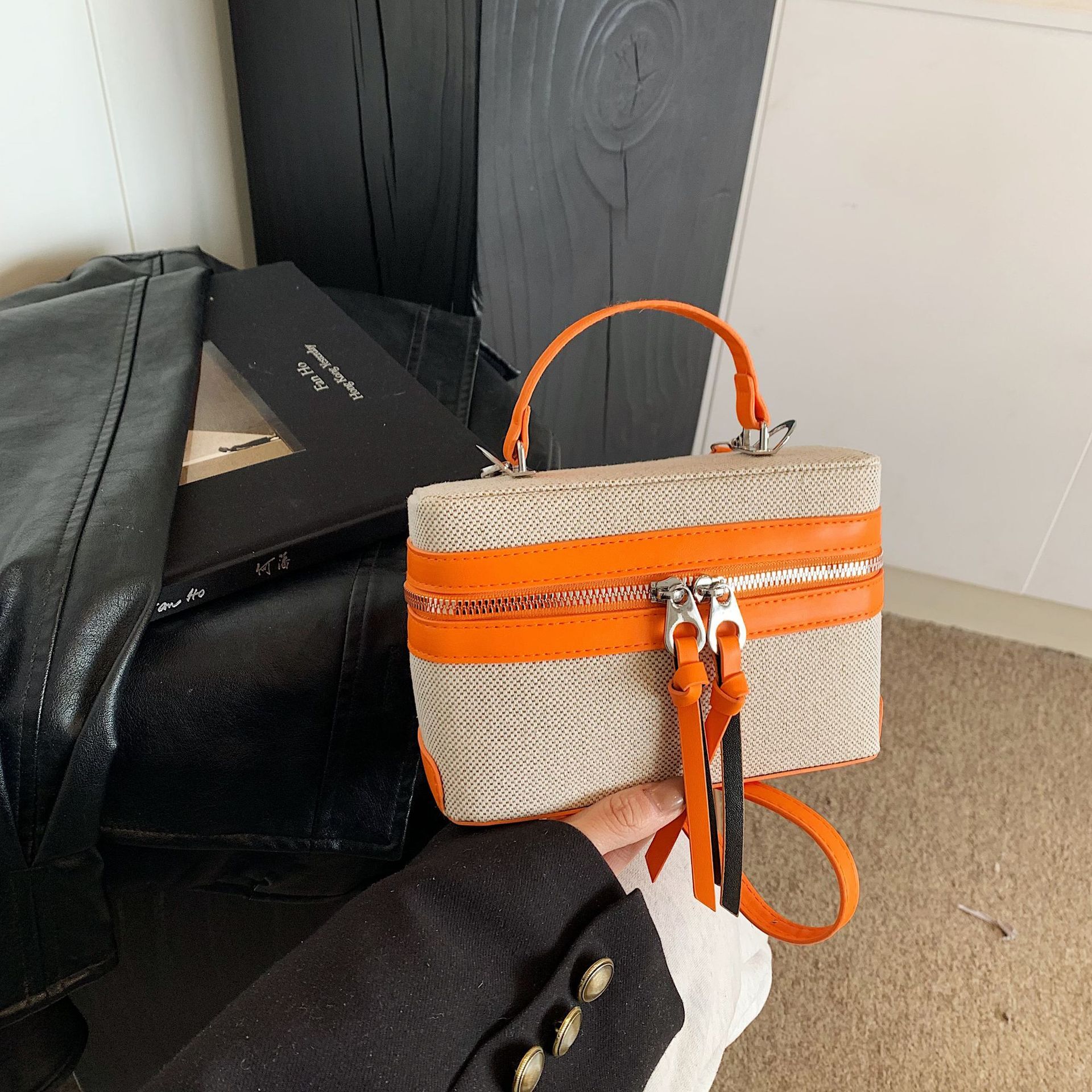 Spring Summer New Trend Luxury Designer Bag Bag High End Free Shipping Woven Color Block Box Bag Versatile Handbag Shoulder Crossbody Women S Bag