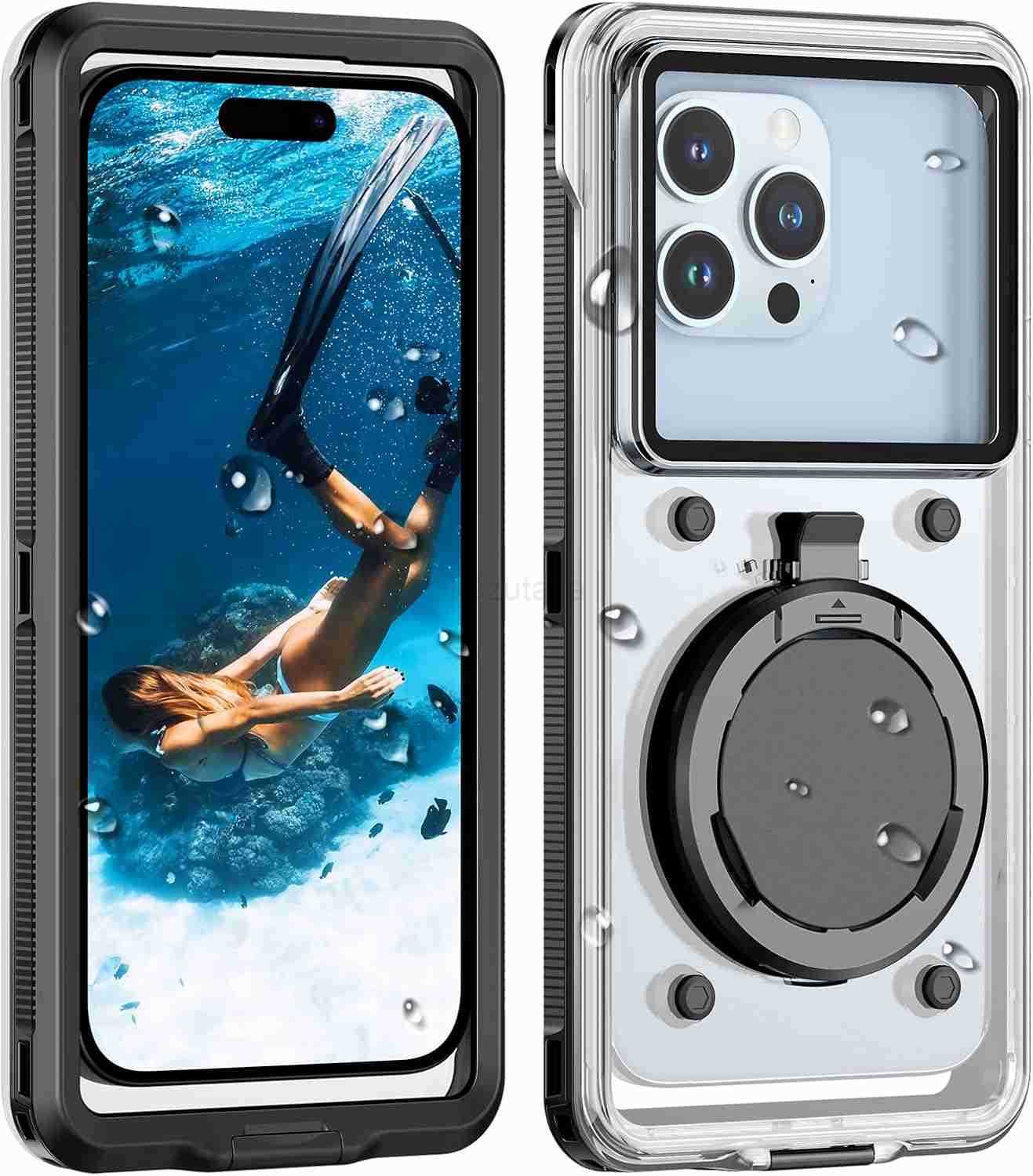 105 Large Waterproof Phone Pouch 2 Pack Universal IPX8 Waterproof Dry Bag with Lanyard for iPhone 16 15 14 Pro Max S25 S24 S23 Ultra S24 FE Pixel 9A Z