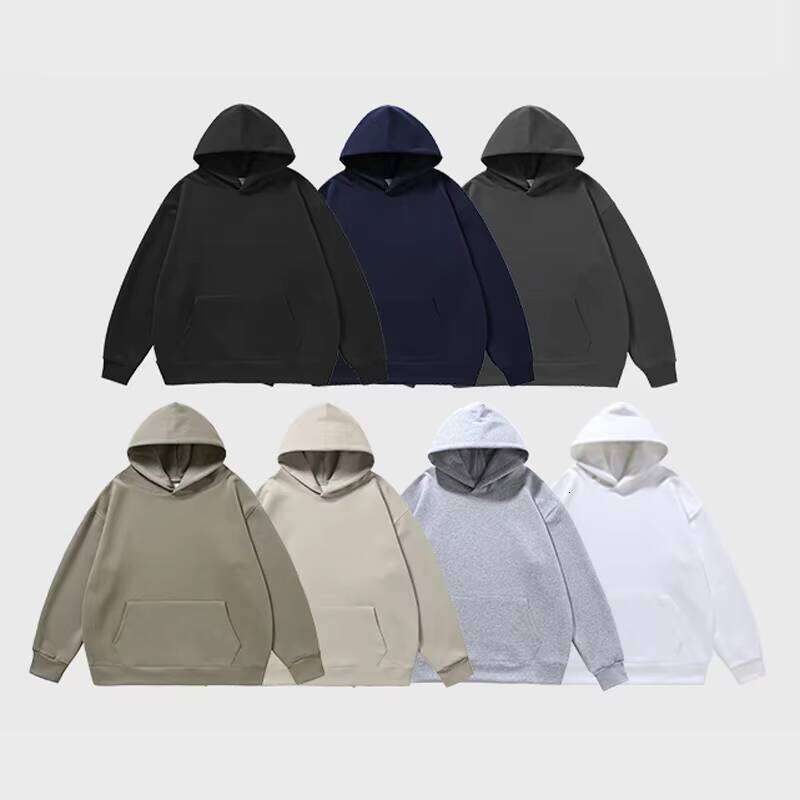 380g Heavyweight Pullover Unisex Blank Cordless Drop Shoulder Oversized Hoodie
