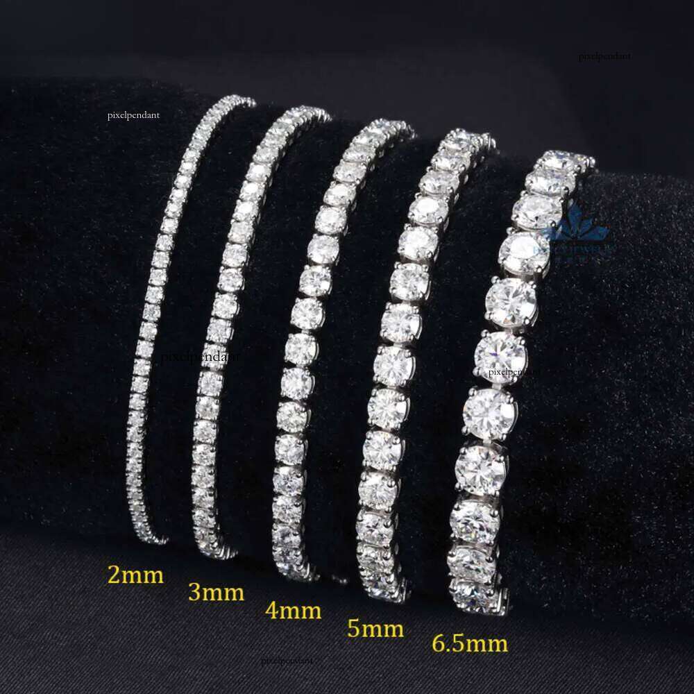 designer vvs necklace moissanite hip hop 2mm 3mm iced out dia sterling Fashion sier 4mm 5mm woman tennis chain valentines day gift