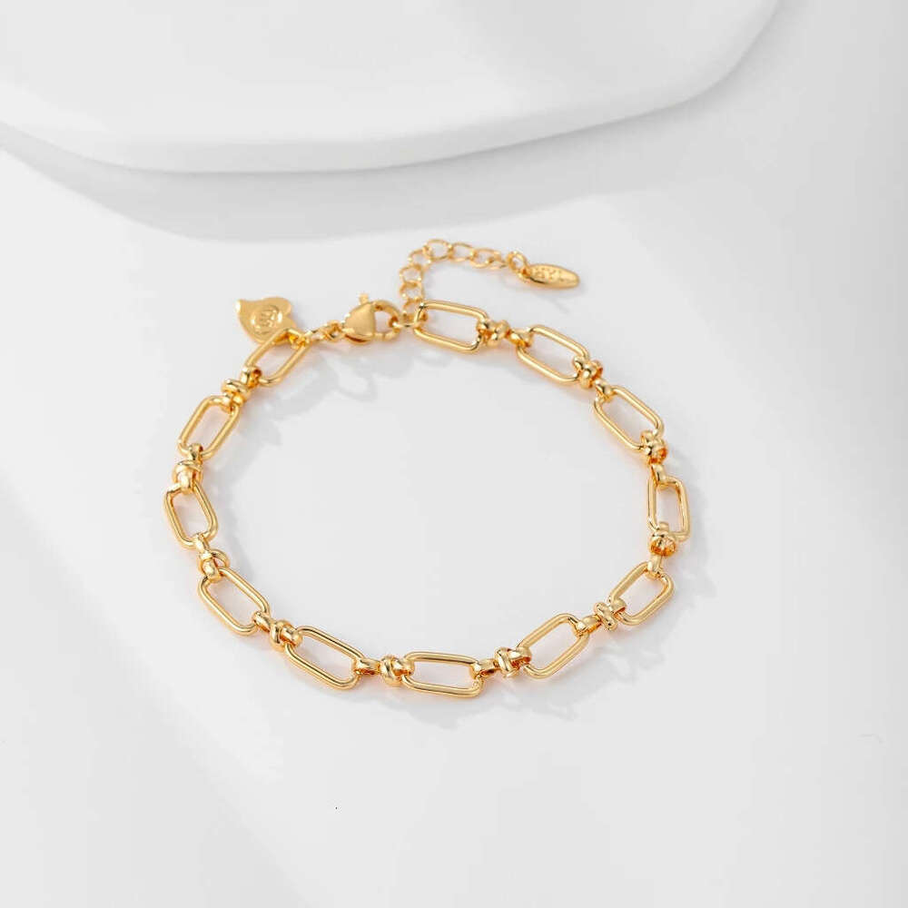 Internet Celebrity INS Style Street Fashion Square Chain Unisex Niche Design Bracelet Jewelry for Women