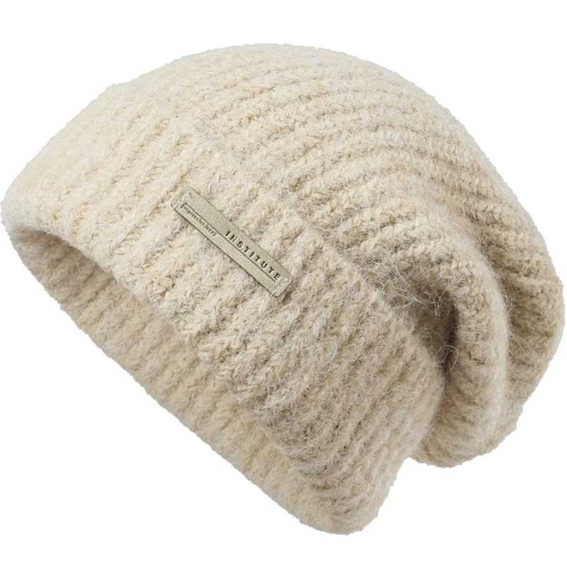 Wool Knitted Beanie Winter Warm Ear Fl C for Couple Oversized Slouchy Gray Unisex Thermal Cold WeatherXJ250910