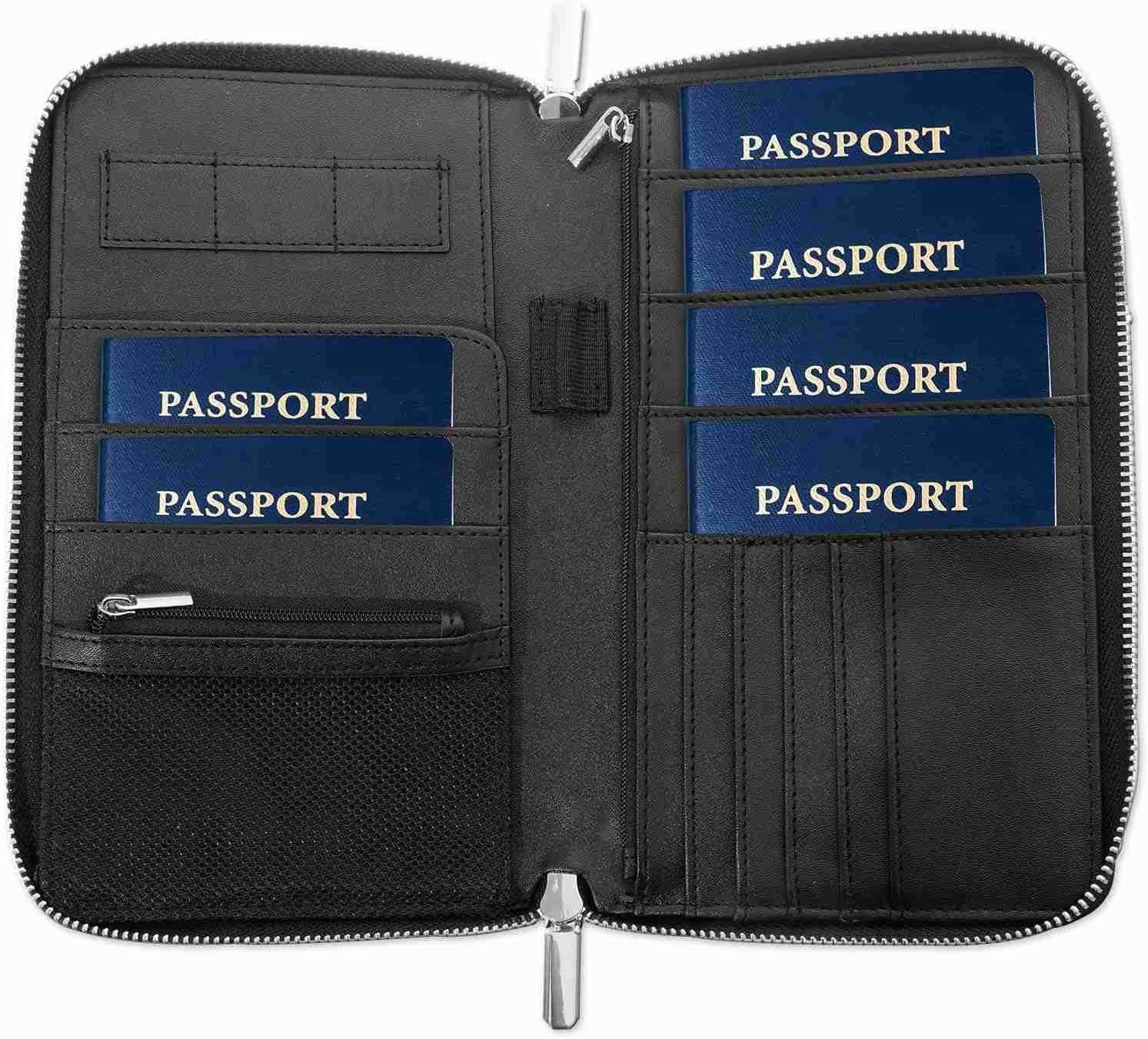 Blocking Family Passport Holder Wallet 6Premium Leather Travel Document Organizer for Women and MenTravel Wallet for CARDZ250910