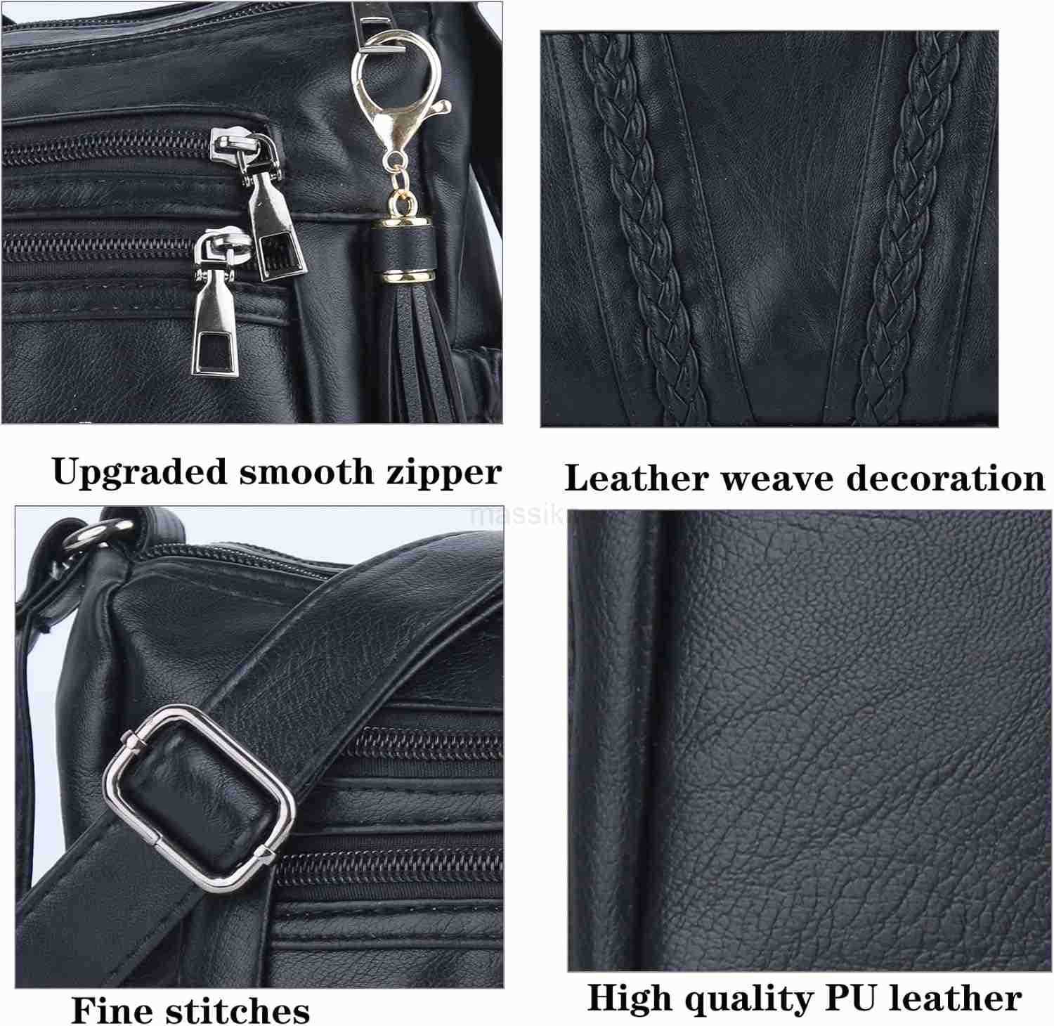 Crossbody Bags For Women Pocketbooks Soft PU Leather Purses and Handbags Multi Pocket Shoulder Bag M250910