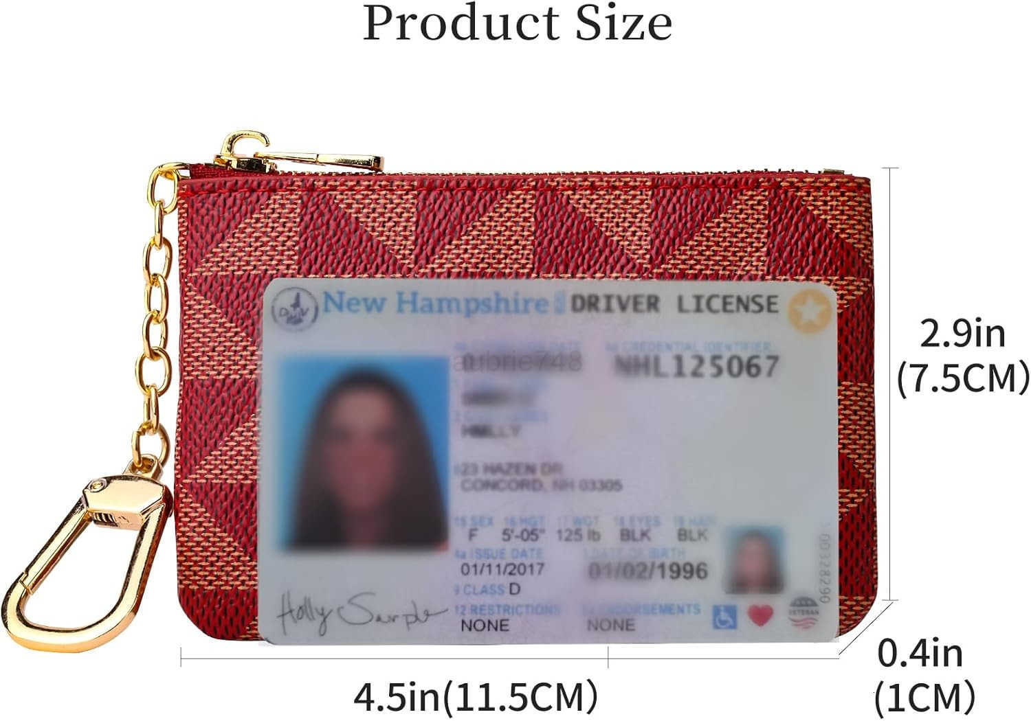 Leather Coin Purse for Women with KeyChain Small Zipper Change Purse coin Pouch Card Holder Wallet Clutch for Women MenWhiteZ250910