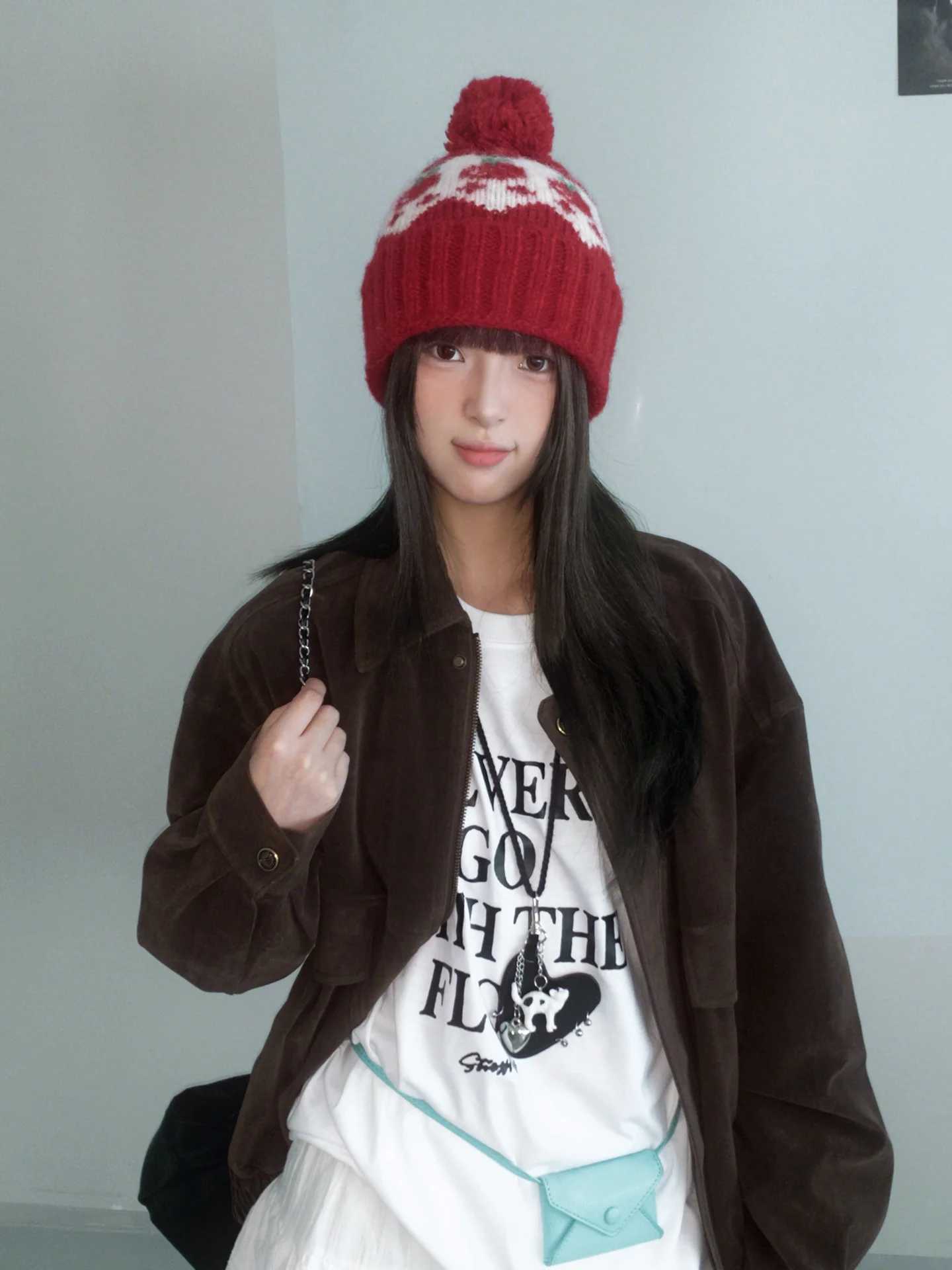 Woolen Hat For Women Autumn And Winter Warm Versatile Knitted Hat With Earmuffs Mountaineering Knitted HatXJ250910
