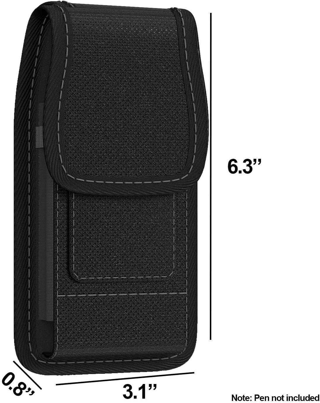 Holster for Google Pixel 10 9 Pro 8a 8 7a 6a 5 4 Cell Phone Case Belt Clip Carabiner Card ID Holder Vertical Carrying Heavy Duty Nylon CellPhone Holde