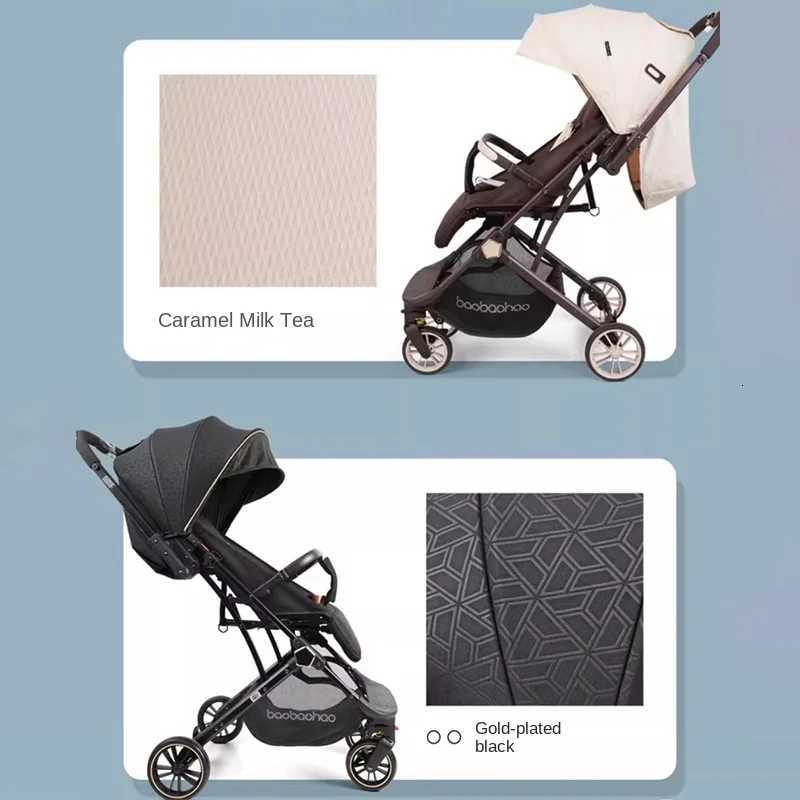 Walking Baby God Can Sit and Lie Down Sleep Backrest Adjustable Twoway Baby Stroller Lightweight Foldable High Landscape Pram W250910