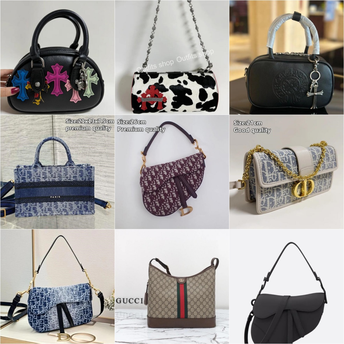 Fashion Designer Bags Luxury Crossbody Bags Canvas Leather Saddle Bags