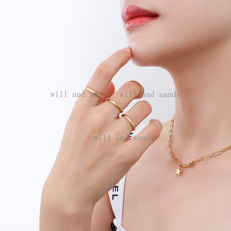 Non Tarnish18k Gold Plated Wedding Promise Ring Band Designer Jewelry Twist Braid Finger Tail Rings Cubic Zirconia Chunky Rings for Woman Gift Couple 