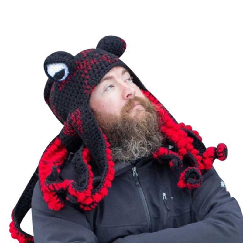 Octopus Adult Tentacle Hat Handwoven Knitted Octopus Hat Christmas Halloween Costume CosplayXJ250910