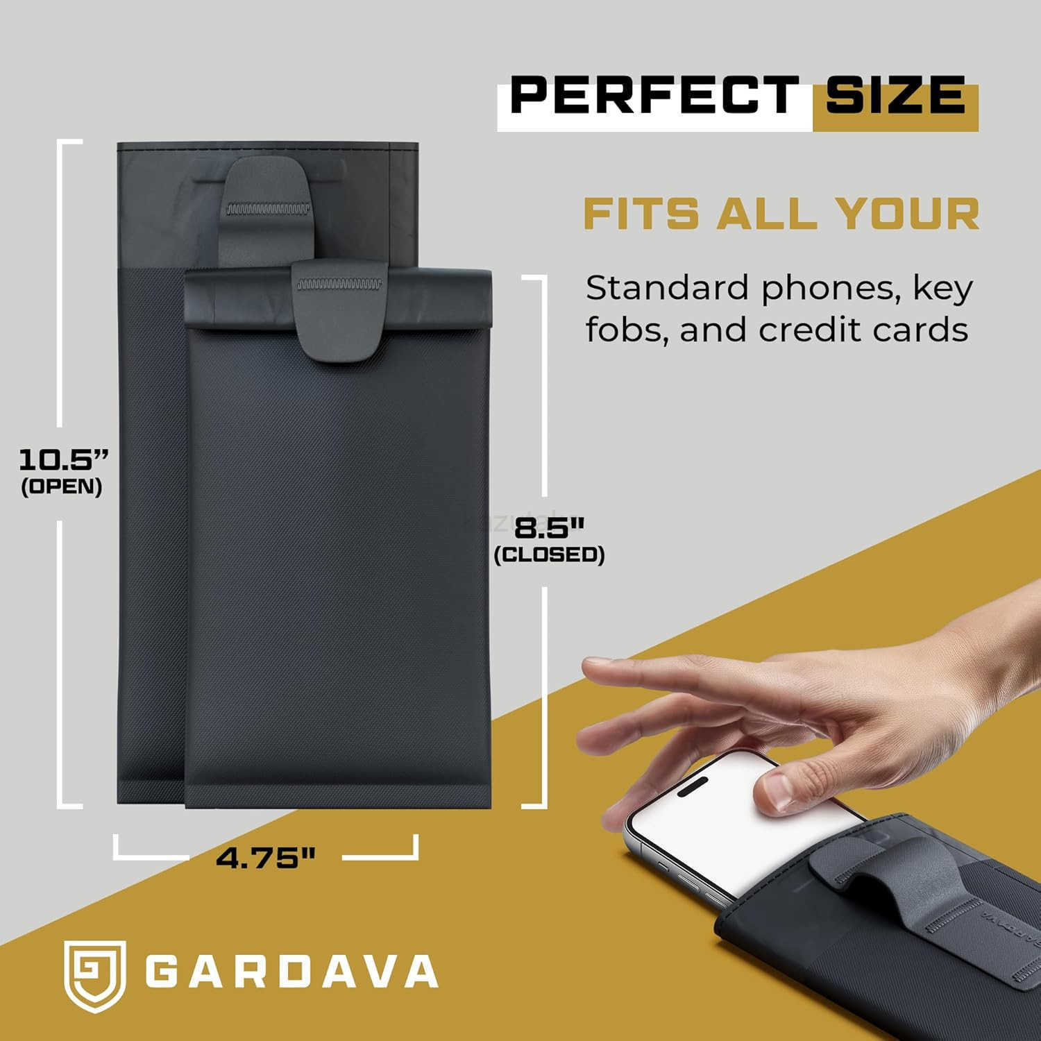 Bag for Phones Key Fobs 3rd Party Tested Faraday Cage for AntiTheft AntiTracking EMP Protection RFID Signal Blocker Shielding Pouch for Military Law E