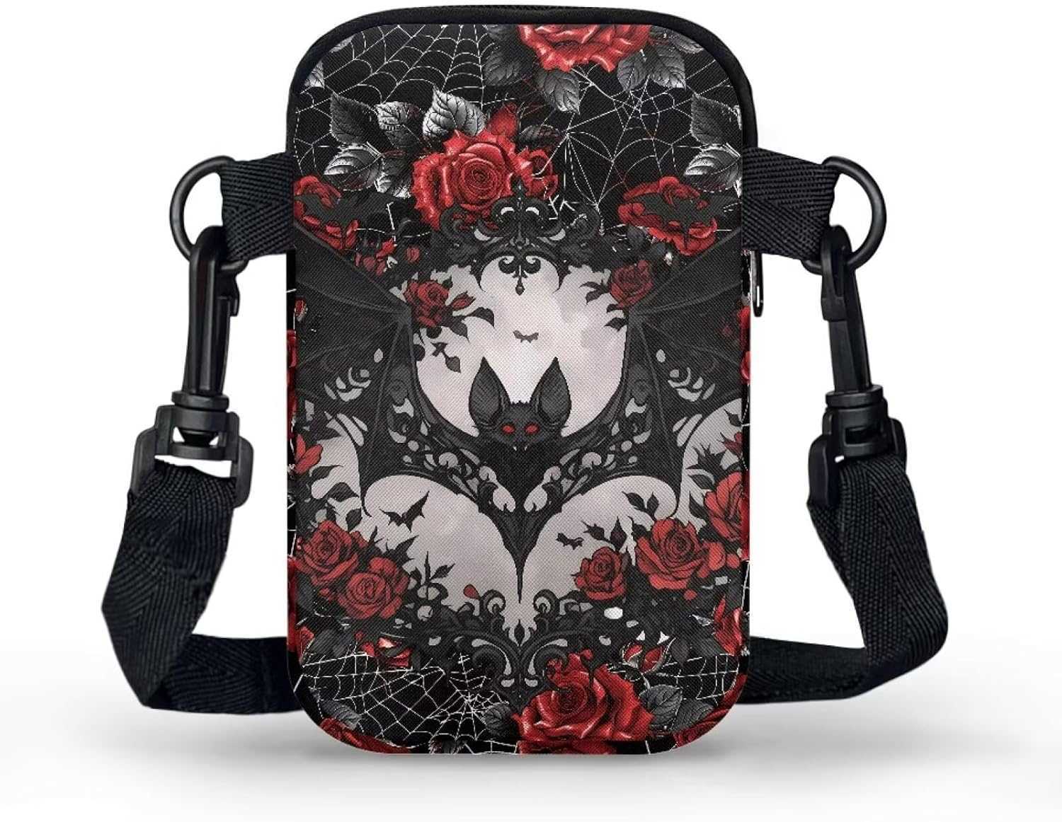 Small Crossbody Bag for Women Lightweight Cell Phone Purse Bloody Rose Shoulder Wallet with Zipper Pocket Z250910
