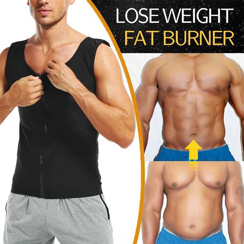 Men Abdomen Reducer Body Shaper Promote Sweat Sauna Vest Fitness Waist Belly Slimming Shapewear Fat Burner Corset Top W250910