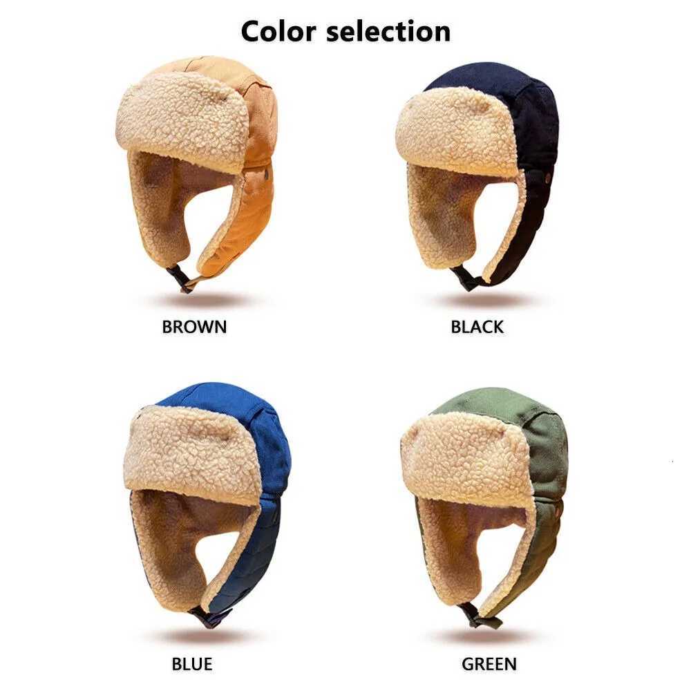 Men Winter Ear Fl Trper Hat Face Mask Fur Trooper Warm Snow Ski HatXJ250910