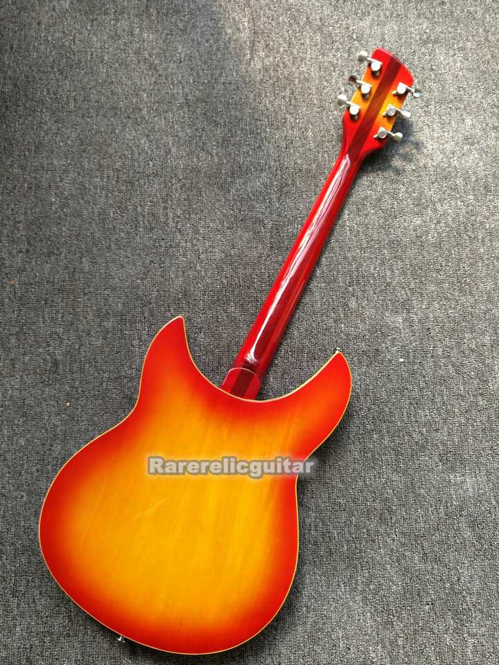 330 6 Strings Sunset color Semi Hollow Body Electric Guitar Gloss Varnish Fingerboard