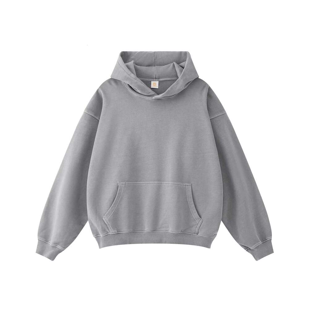 Hoodie Men's Vintage Washed Terry Drop Shoulder Loose Hooded Sweater