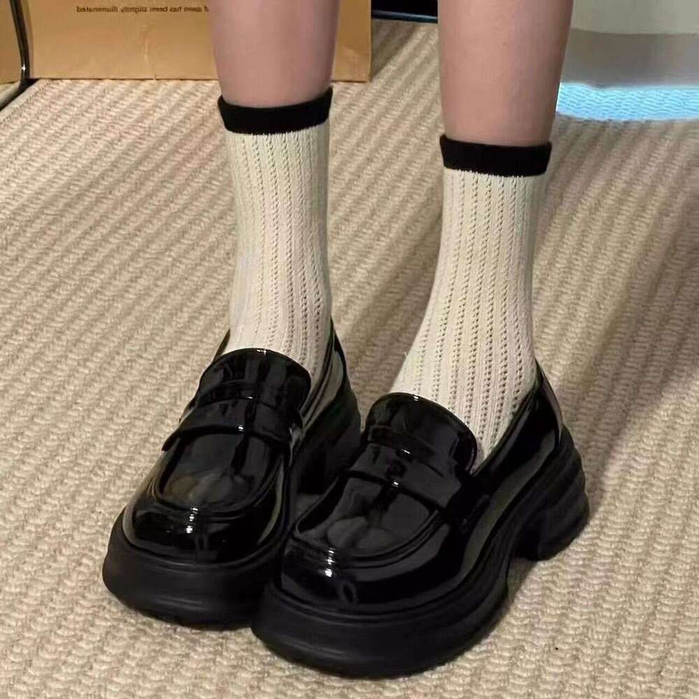 French Thick-Soled Women's Leather 2025 New Spring and Autumn Designer Shoe British Style Single JK Mary Jane Shoes